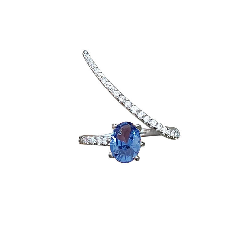 Damen eleganter Ring mit rosa Edelstein und funkelnden Zirkonias Shop Nory