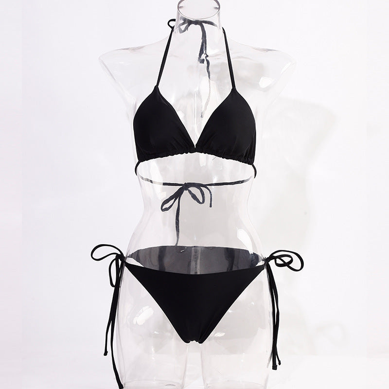 Damen Triangel-Bikini mit verstellbaren BindShopnoryändern und raffinierten Details