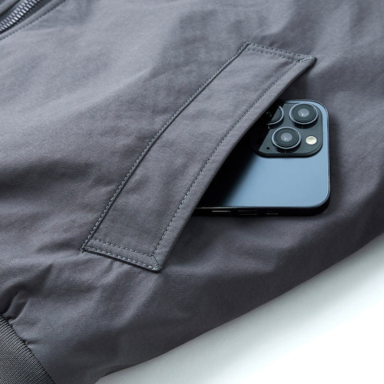 Herren Utility-Bomberjacke im Pilotenstil mit Ärmeltasche und Rippbündchen Shop Nory