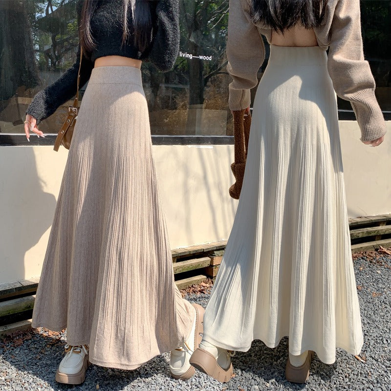 Damen Maxi-Rock mit elegantem Plissee Shop Nory