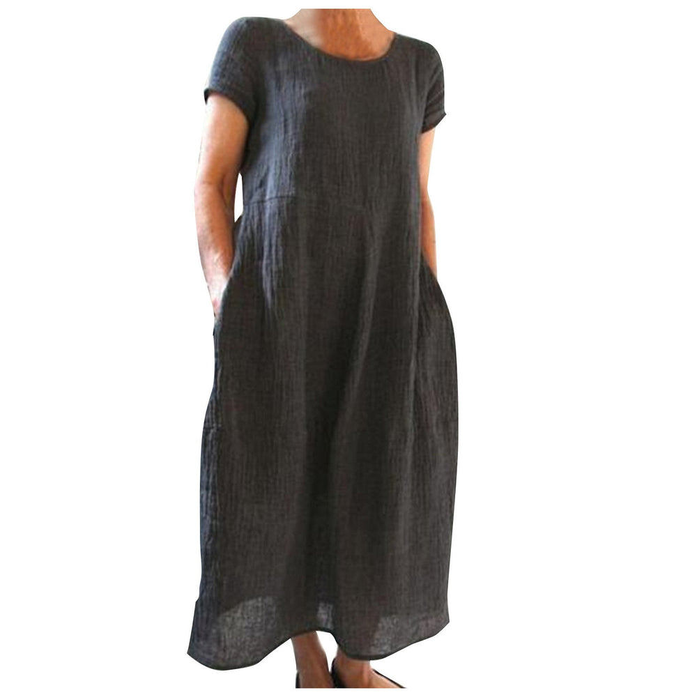 Damen Langarm Sommerkleid Shopnory