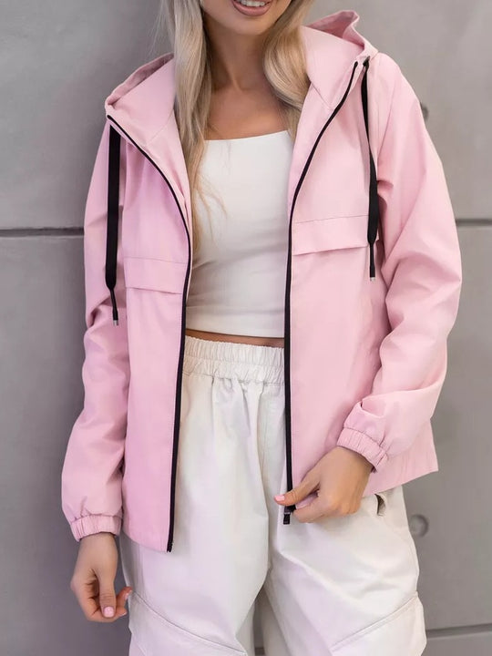 Damen Modische Übergangsjacke mit kapuze