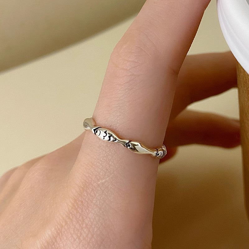 Damen Verzierte Silberring Shop Nory