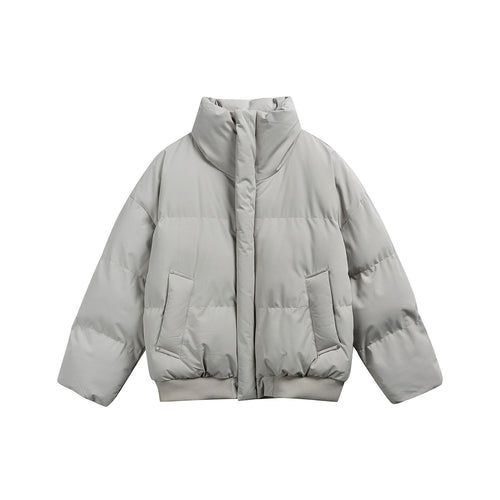 Damen Kurze wattierte Steppjacke im Boxy‑Cut mit hohem Stehkragen und Rippenbund Shop Nory