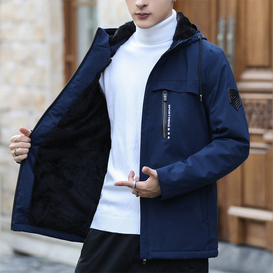 Herren Urbaner Softshell-Parka mit Teddyfleece-Innenfutter, verdecktem Reißverschluss und Brusttasche Shop Nory