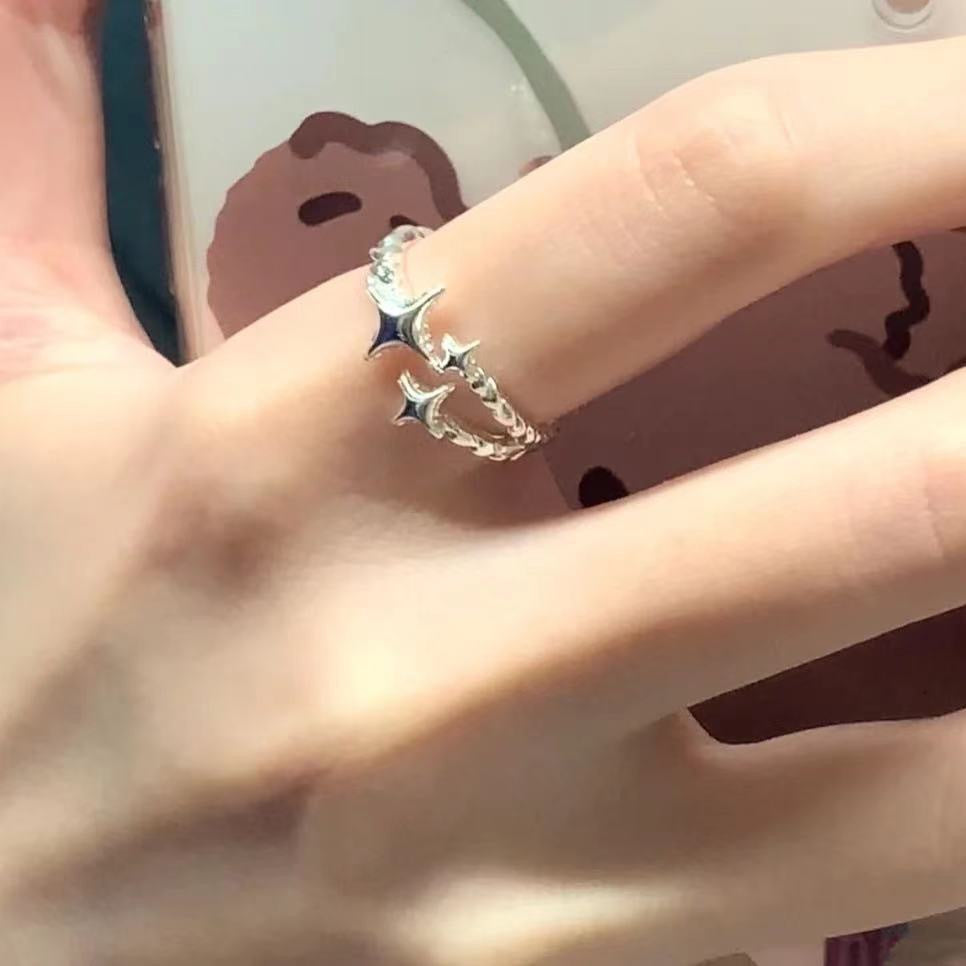 Damen moderner Ring mit geometrischem Sternendesign Shop Nory