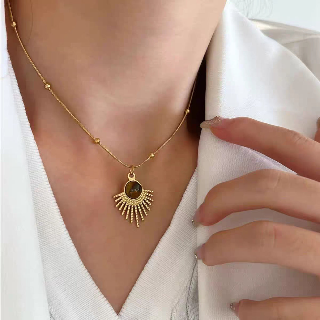 Damen Sonnenschein Anhänger Halskette Shop Nory