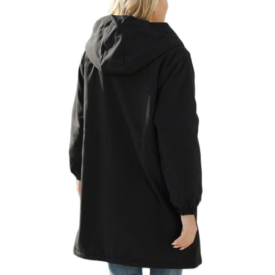 Damen Kapuzen-Midiparka mit Tunnelzug, Reißverschluss & elastischen Bündchen Shop Nory