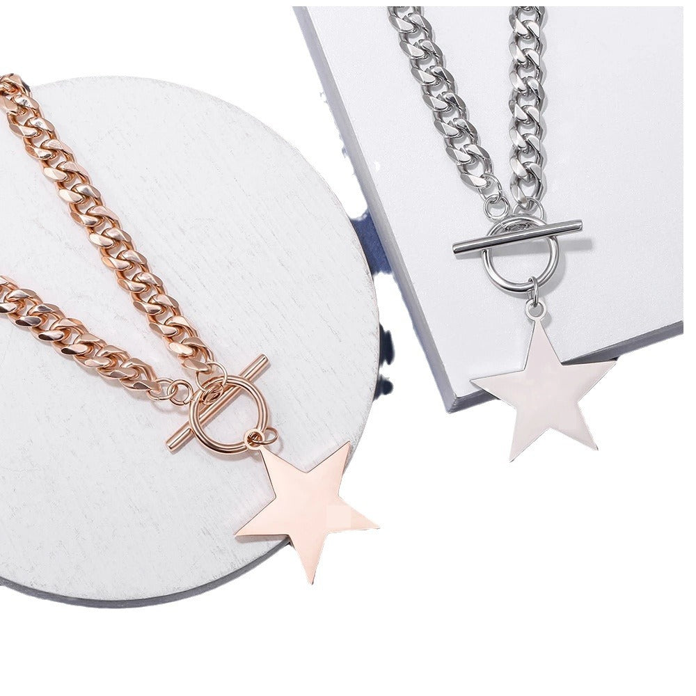 Damen Halskette mit Sternanhänger aus hochwertigem Edelstahl Shop Nory