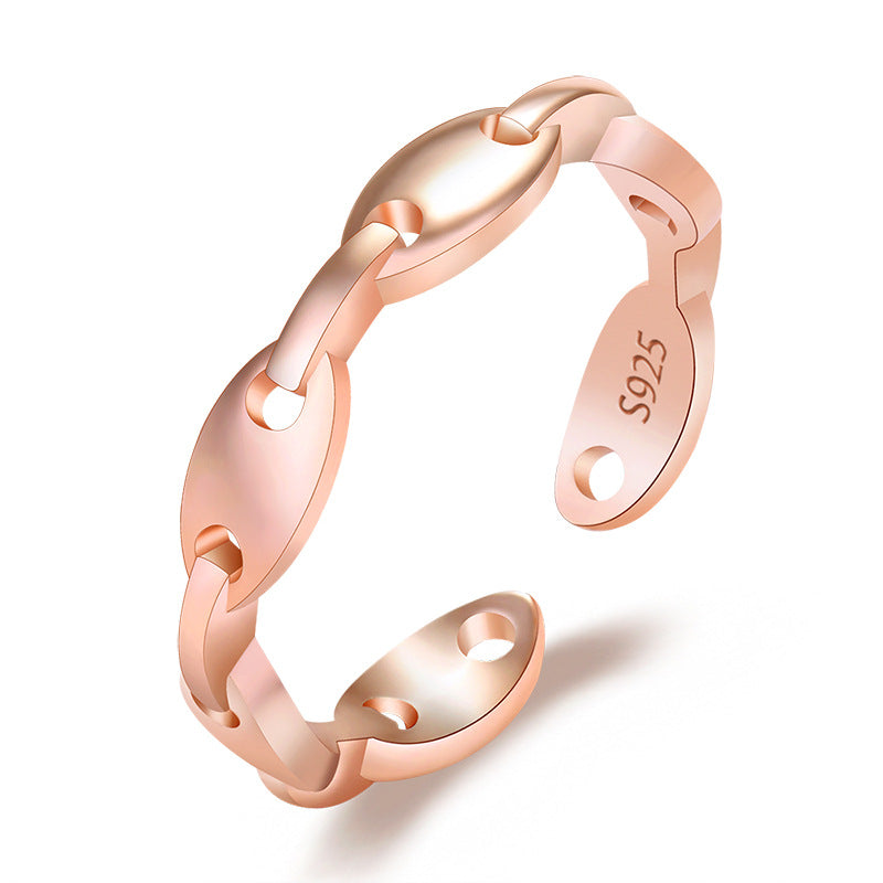Damen Offener Ring mit glänzenden Motiv-Elementen Shop Nory