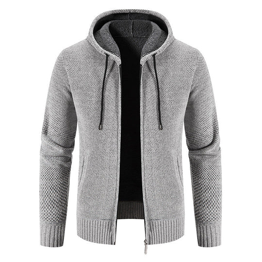 Herren Kapuzenjacke mit weichem Innenfutter und innovativem Design