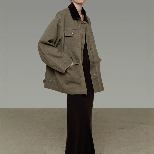 Damen lässige Utility-Jacke Shop Nory