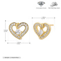 Damen Ohrstecker im Herzdesign aus 925 Sterling Silber Shop Nory