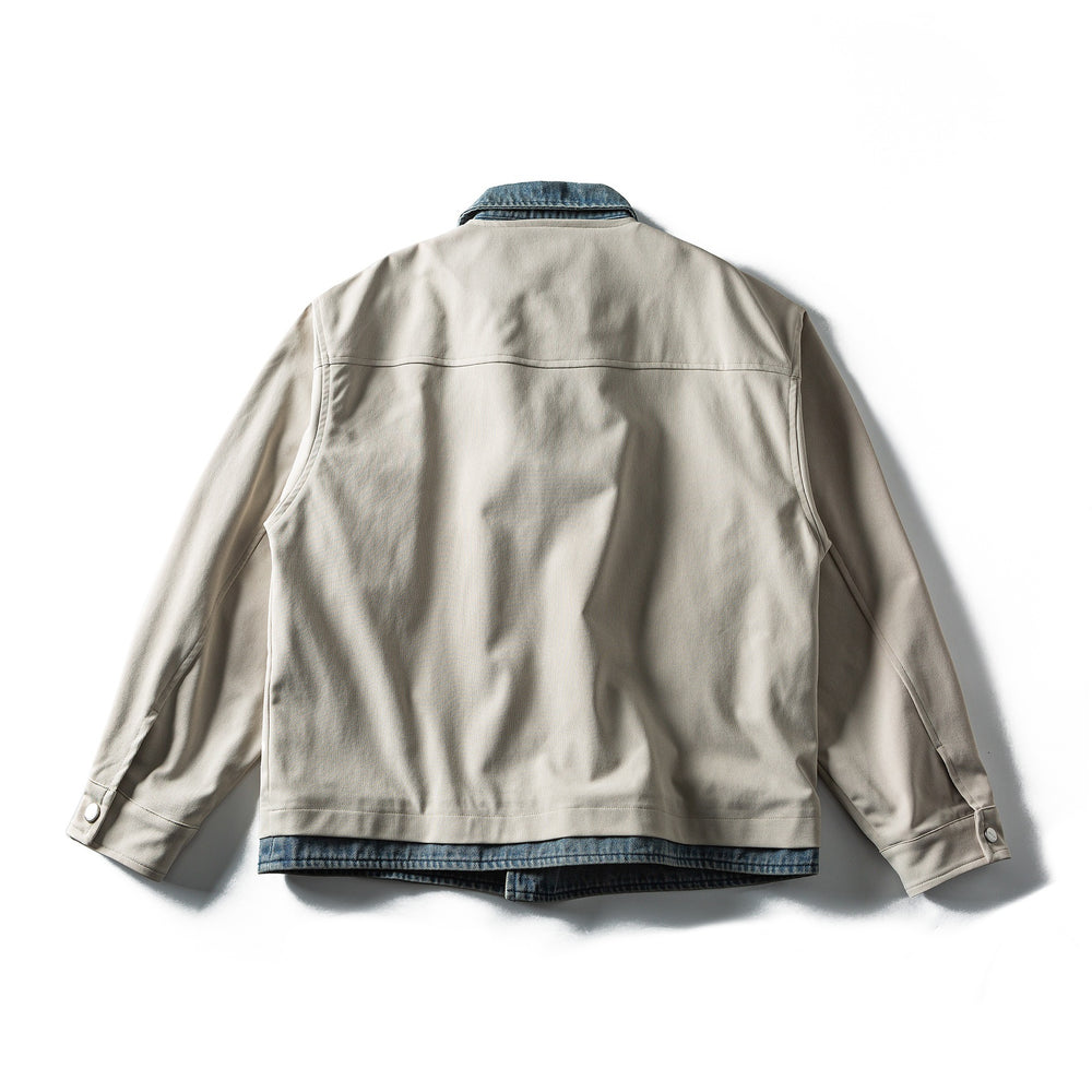 Herren Leichter Canvas‑Fieldblouson mit kontrastierendem Jeanskragen Shop Nory