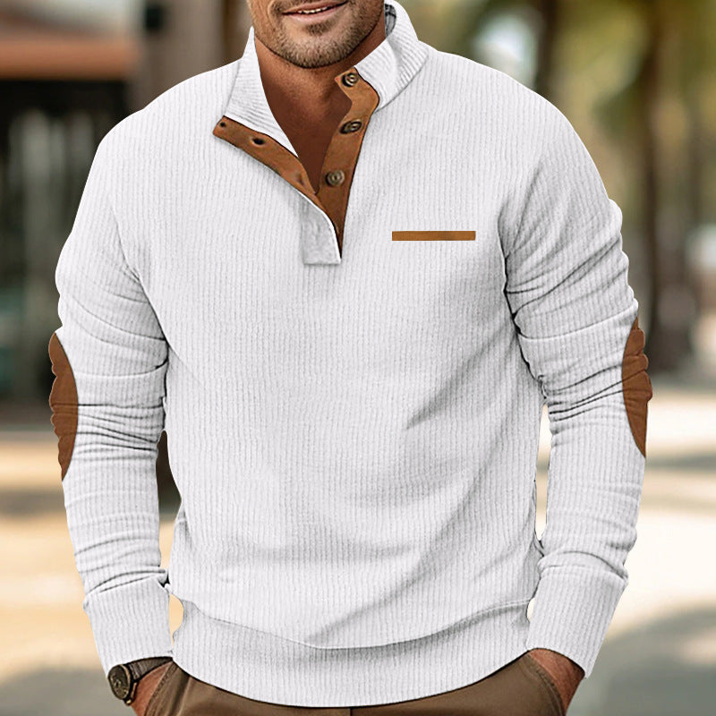 Herren Strickpullover mit kontrastierenden Design-Elementen