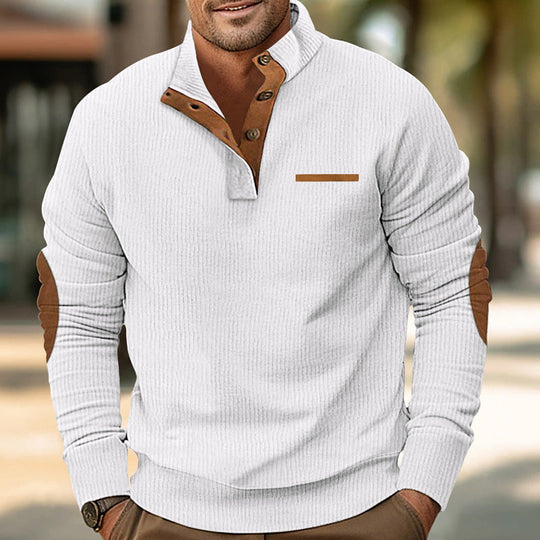 Herren Strickpullover mit kontrastierenden Design-Elementen