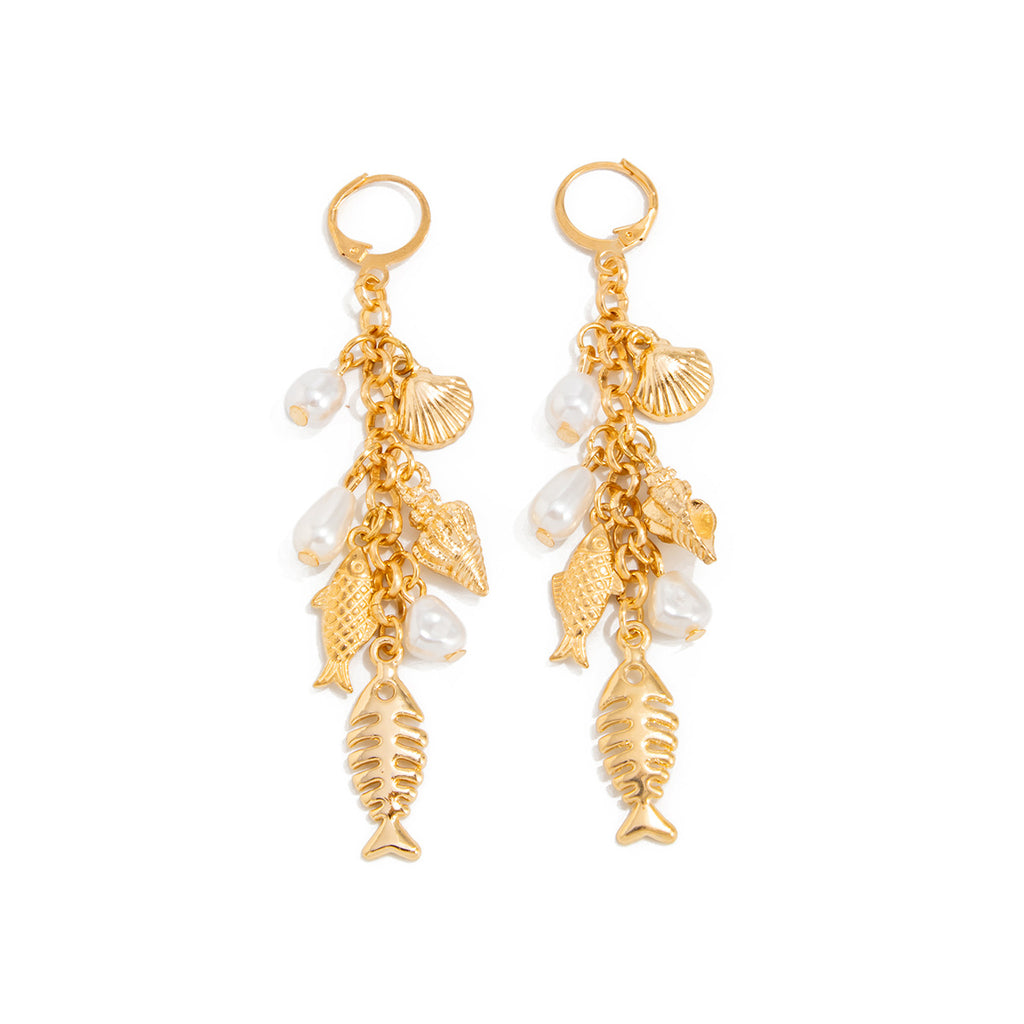 Damen verspielte Ohrringe mit Muscheldesign Shop Nory