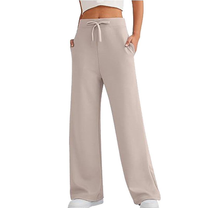 Damen weite Sporthose mit elastischem Bund und praktischen Taschen