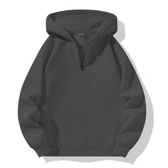 Herren sportlicher Kapuzenpullover mit halbem Reißverschluss