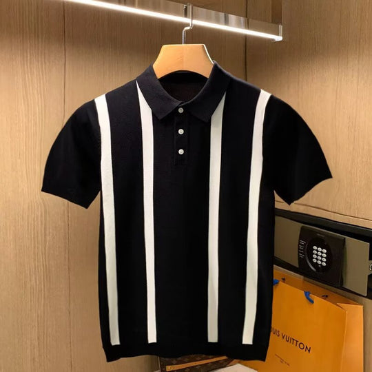 Herren Modisches Poloshirt mit Streifen Shop Nory