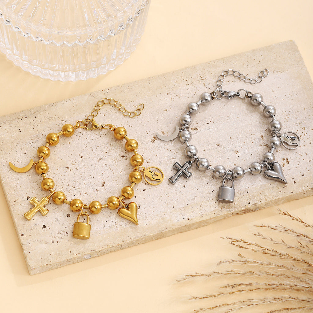 Damen Charm-Armband mit symbolischen Anhängern Shop Nory