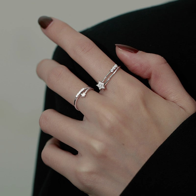 Damen filigree ring with sparkling zirconia stones Shop Nory