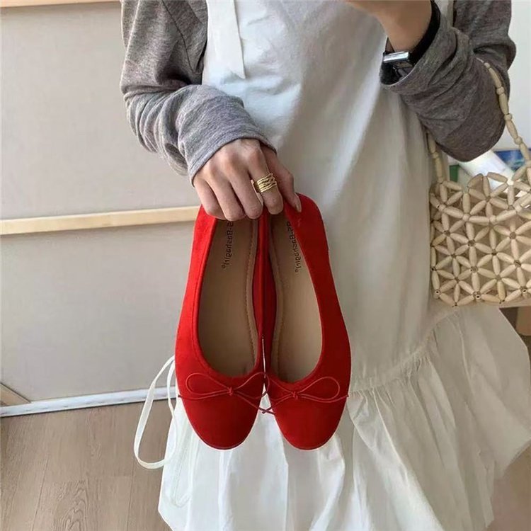 Damen elegante Ballerinas mit dekorativer Schleife