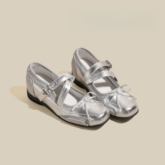 Damen Bequeme Mary-Jane-Ballerinas mit verstellbarem Schnallenriemen und rutschfester Gummisohle Shop Nory