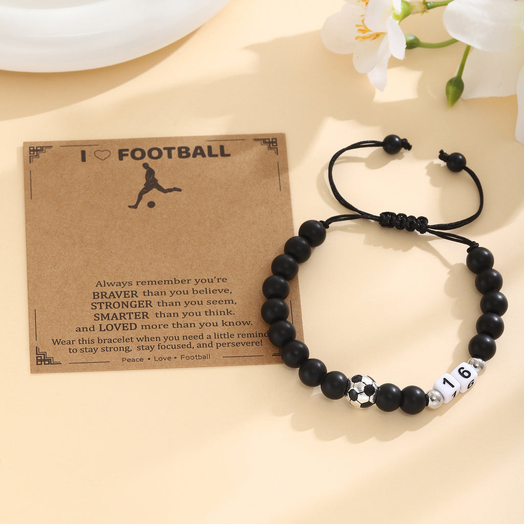 Damen Motivationsarmband mit Fußballdesign Shop Nory