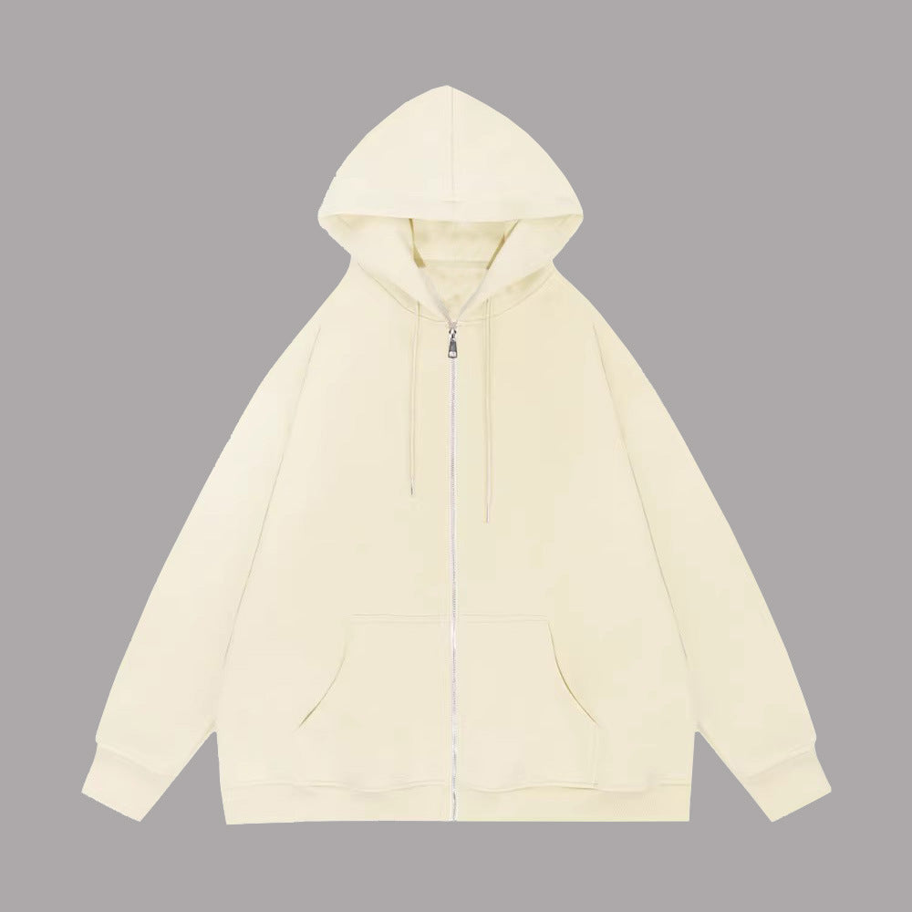 Unisex nan lässige Kapuzenjacke mit robustem Metall-Reißverschluss doppellagiger Kapuze und tiefen Känguru-Eingrifftaschen Shop Nory
