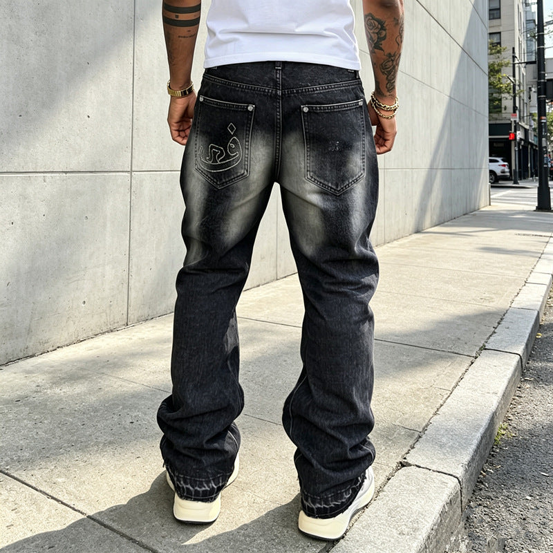 Herren Lässige Denim-Jeans mit Destroyed-Details Shop Nory