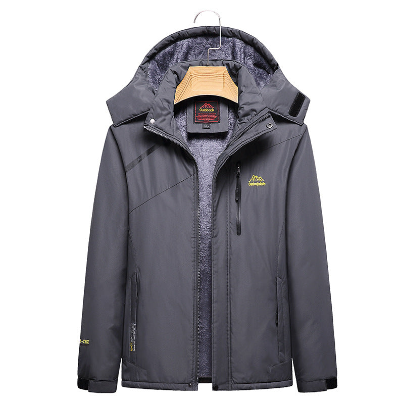 Damen Wattierte Winterjacke mit Fleece‑Innenfutter, abnehmbarer Kapuze und wasserdichter Softshell-Außenlage Shop Nory