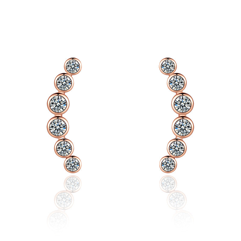 Damen Ohrstecker mit integriertem Zirkonia-Besatz und elegantem Design Shop Nory