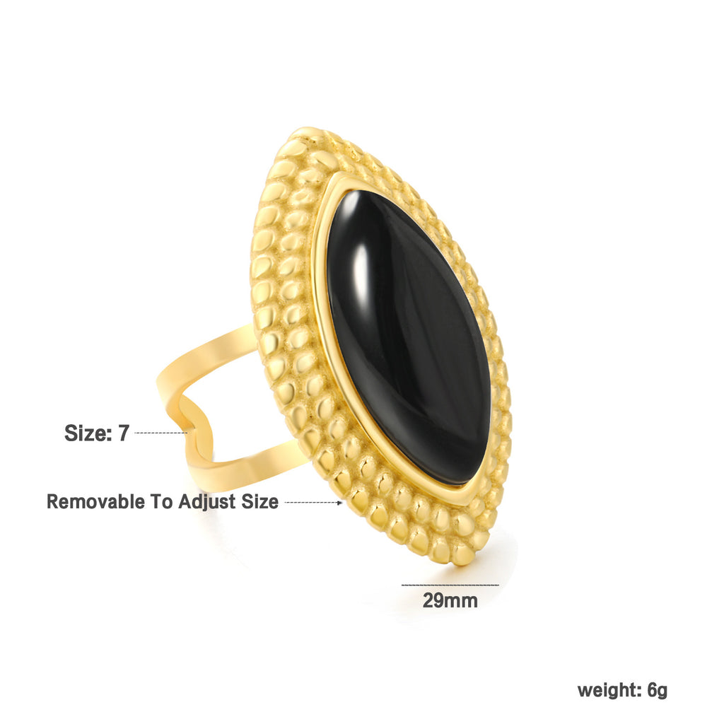 Damen stilvoller Ring mit rosa Quarz und hochwertiger Goldbeschichtung Shop Nory