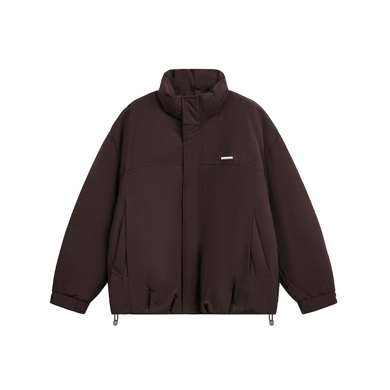 Herren Oversize Wattierte Blousonjacke mit Stehkragen und Tunnelzug Shop Nory