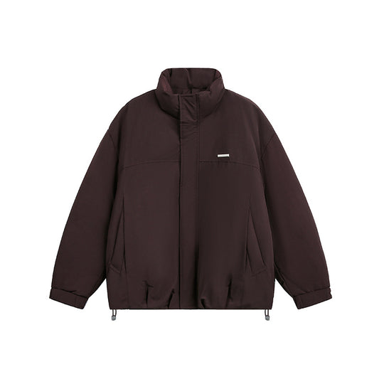 Herren Oversize Wattierte Blousonjacke mit Stehkragen und Tunnelzug Shop Nory