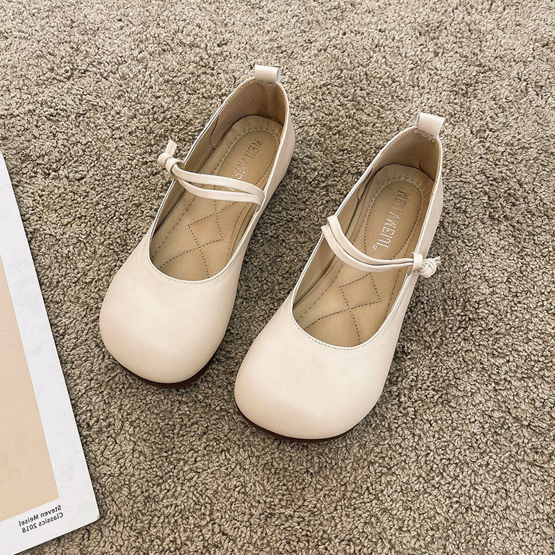 Damen Bequeme und elegante Ballerinas mit verstellbarem Riemen und weicher Innensohle