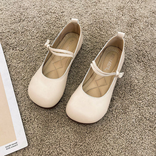 Damen Bequeme und elegante Ballerinas mit verstellbarem Riemen und weicher Innensohle