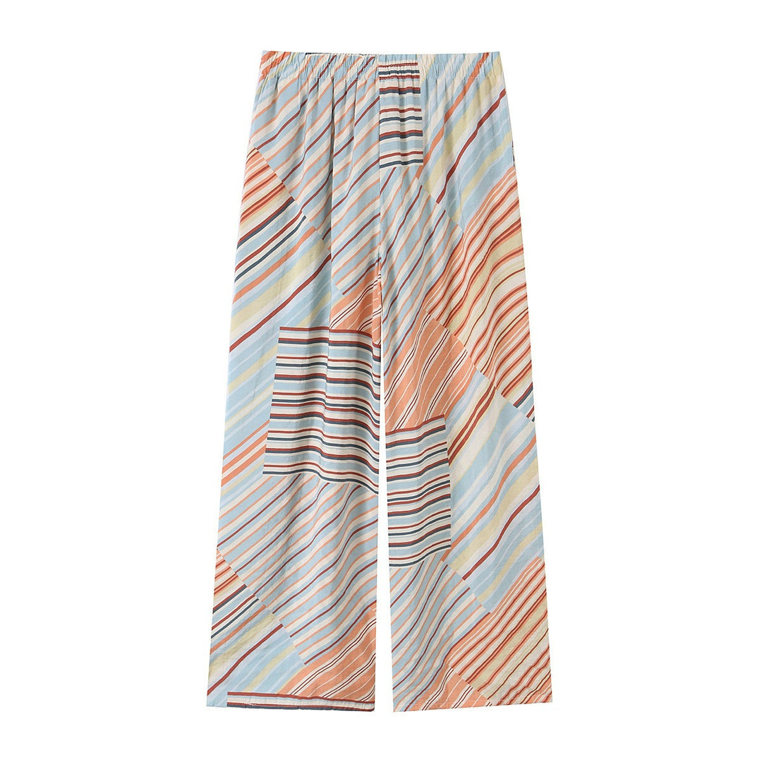 Damen Weite Leinenhose mit Tunnelzug und aufgesetzten Taschen Shop Nory