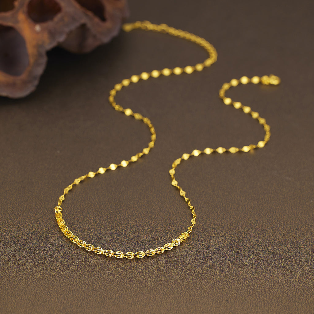 Damen Halskette aus filigranem, hochwertigem Metall mit strukturiertem Design Shop Nory