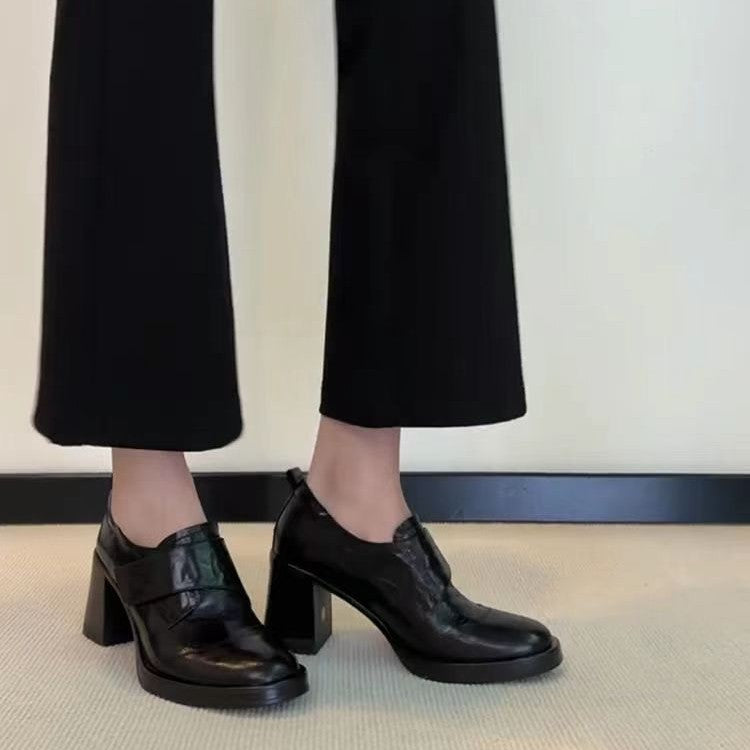 Damen Monkstrap-Loafer mit breitem Riemen und skulpturiertem Blockabsatz Shop Nory