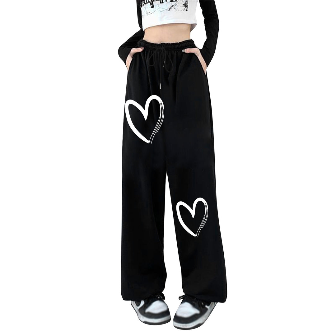 Damen nan bedruckte Relax-Jogginghose mit Kordelzug elastischem Bund und gerippten Fußbündchen Shop Nory