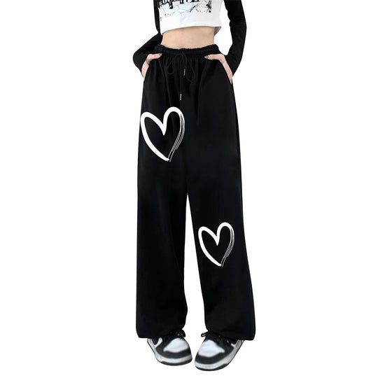 Damen nan bedruckte Relax-Jogginghose mit Kordelzug elastischem Bund und gerippten Fußbündchen Shop Nory