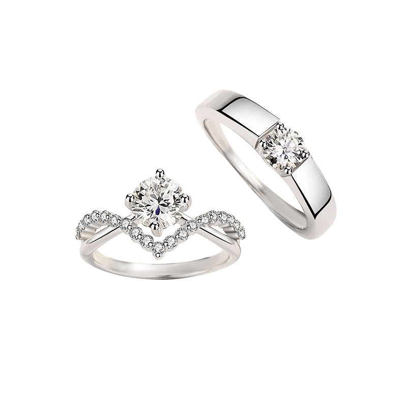 Damen Ring Set mit kunstvoller Verzierung und funkelnden Kristallen Shop Nory