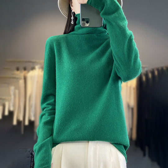 Damen Weicher Feinstrick-Rollkragenpullover mit kaschmirähnlicher Haptik und verlängerten Bündchen Shop Nory