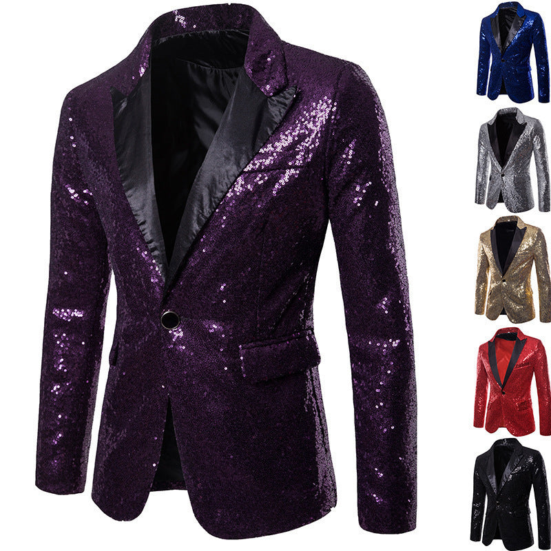 Herren Pailletten Formal Blazer ShopNory