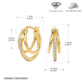 Damen Ohrhänger mit luxuriösen Zirkonia-Details aus hochwertigem 925 Sterling Silber Shop Nory