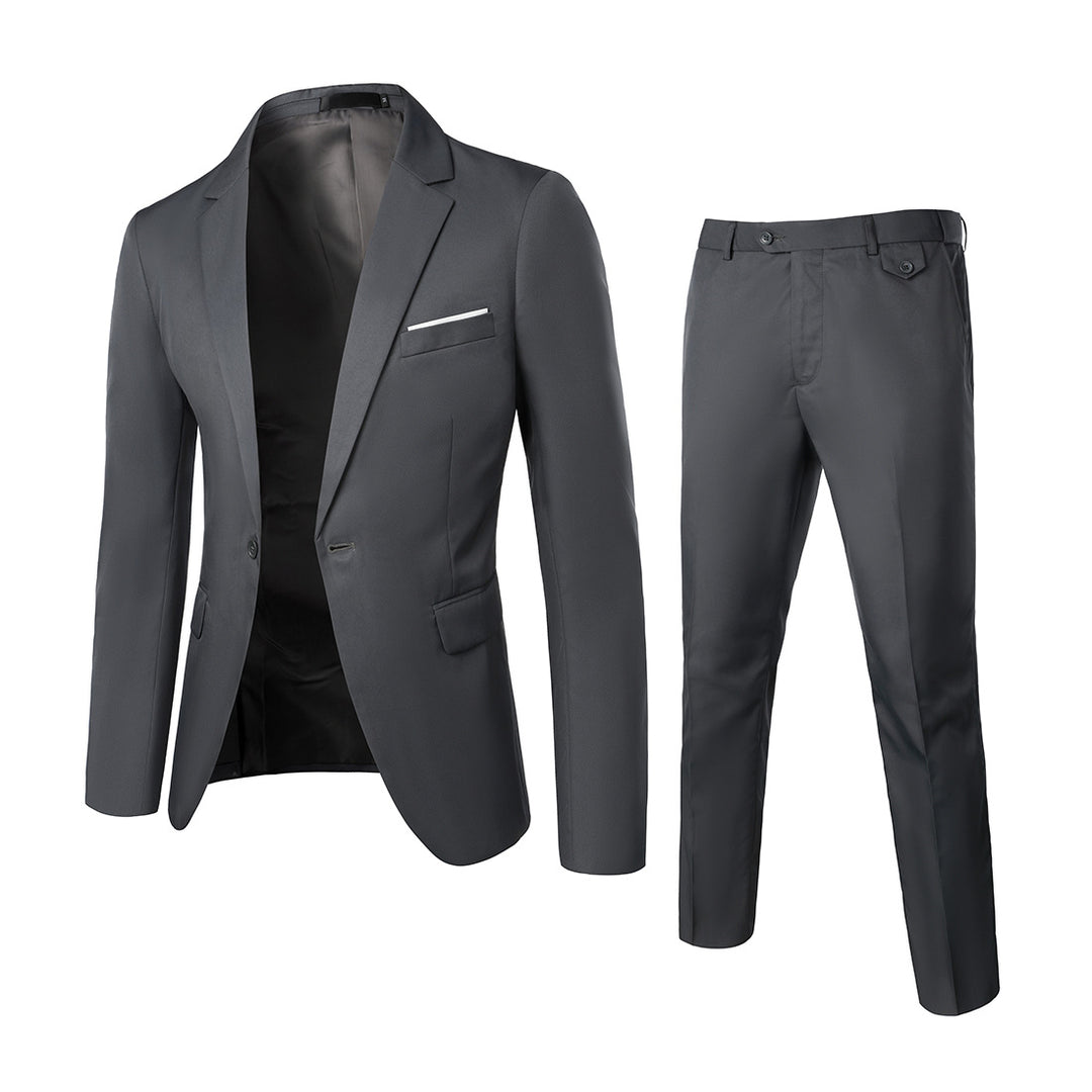Herren Zweiteiliger Slim-Fit Anzugset mit tailliertem Sakko und schmaler Anzughose Shop Nory