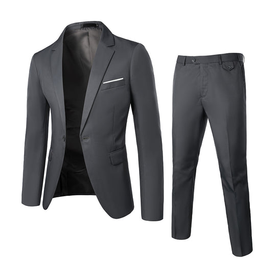 Herren Zweiteiliger Slim-Fit Anzugset mit tailliertem Sakko und schmaler Anzughose Shop Nory