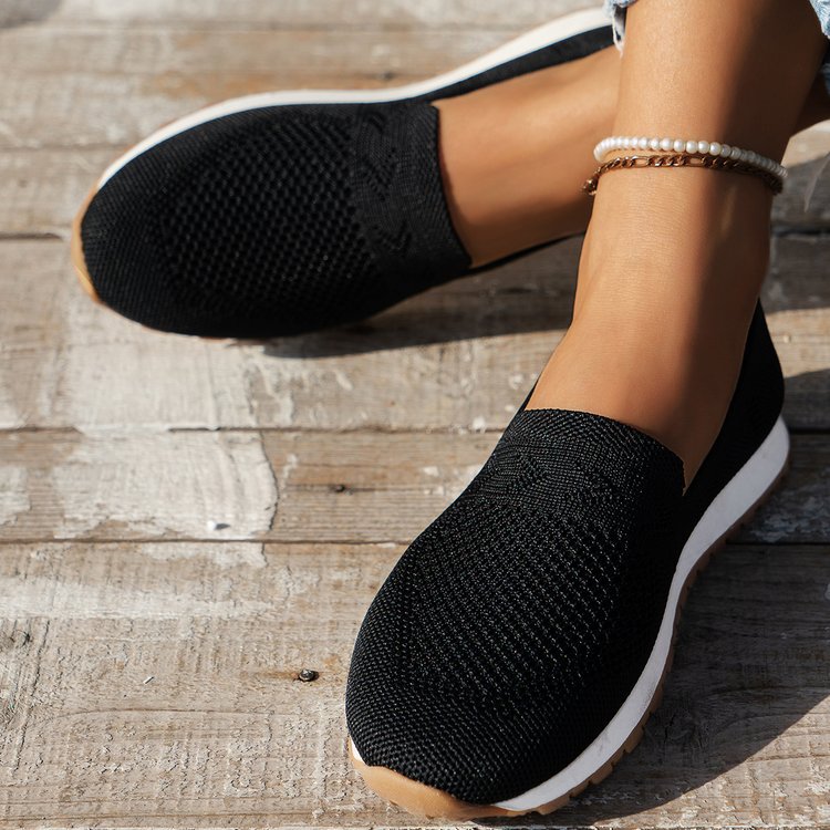 Damen Slip-On Sneakers mit atmungsaktivem Mesh-Obermaterial und rutschfester Sohle Shopnory